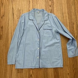 J Crew Blue Pajama Top Size Medium